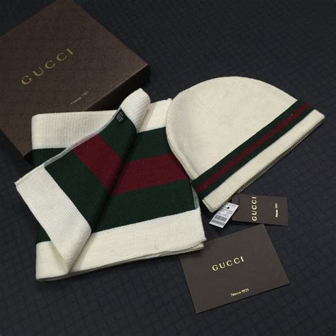 beanie hat gucci|gucci beanie hat and scarf.